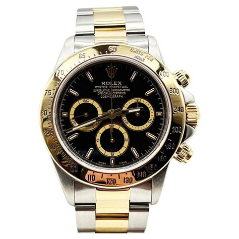 rolex daytona stahl schwarzes zifferblatt|rolex schwarz lünette.